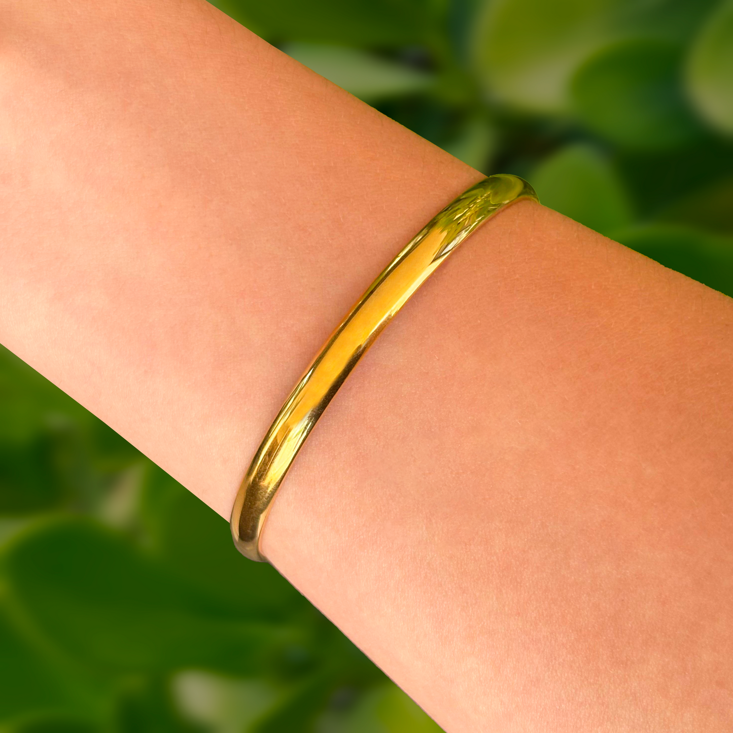 Pulsera Dorada Básica Acero Inoxidable 2V4
