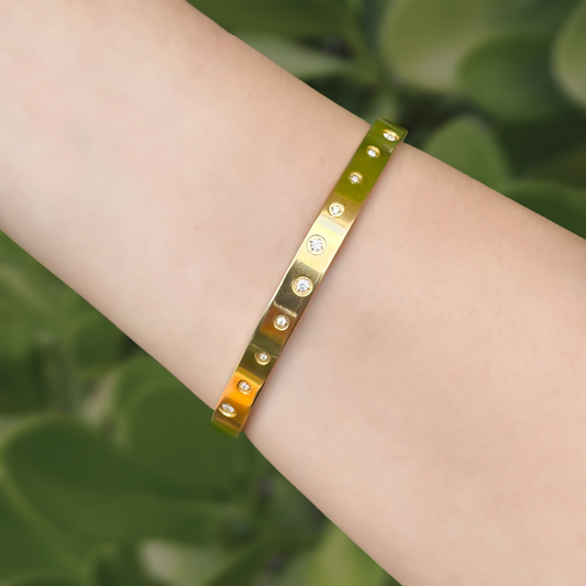 Pulsera Dorada Acero Inoxidable  2A4