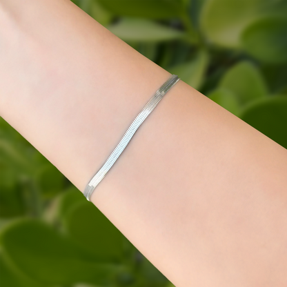 Pulsera Plateada Acero Inoxidable   1Z4