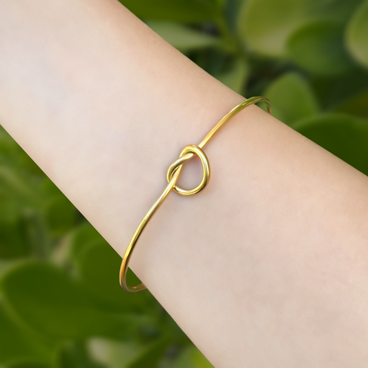 Pulsera Dorada Nudo Acero Inoxidable  2E4