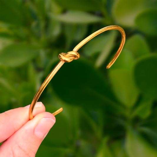 Pulsera Nudo Dorado Acero Inox 1L8