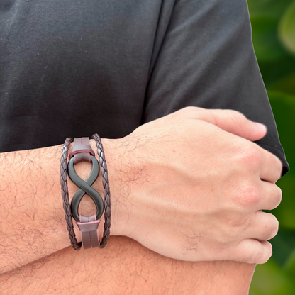 Pulsera Hombre Café Cuero   4E2