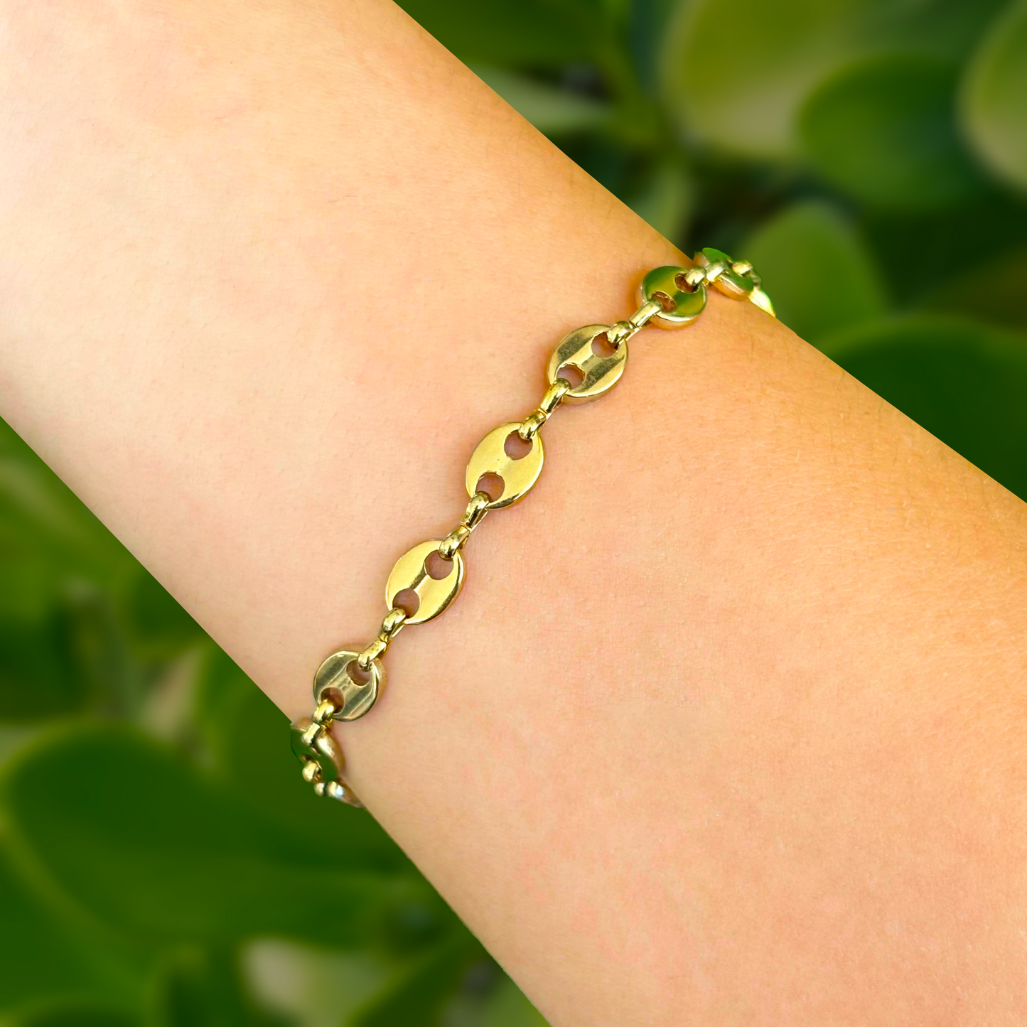 Pulsera Eslabones Dorados Acero Inoxidable 1Y1