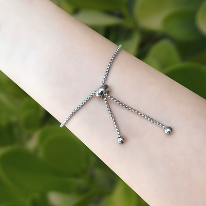 Pulsera Plateada San Benito Acero Inoxidable  1F5