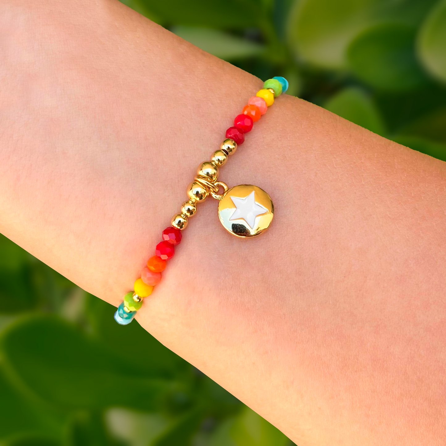 Pulsera de Cuentas de Colores Estrella  1Z1