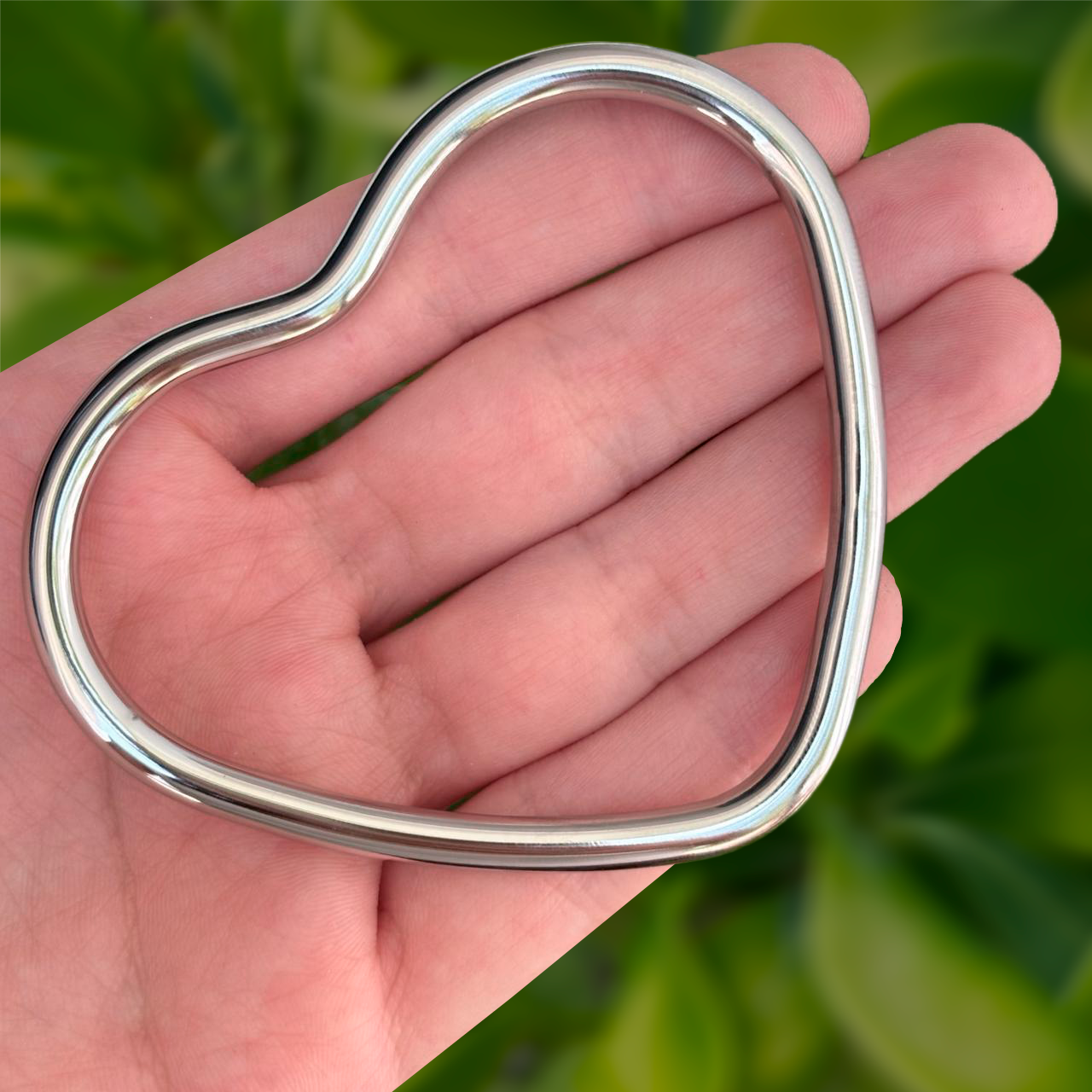 Pulsera Plateada Corazón Acero Titanio 1W6