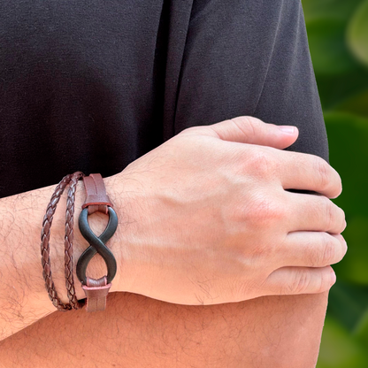 Pulsera Hombre Café Cuero   4E2