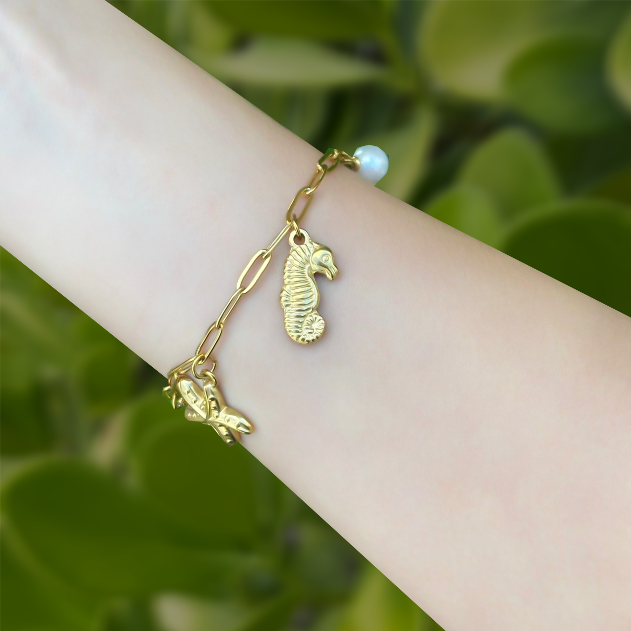 Pulsera Charms Caballito  Acero Inoxidable 1X5