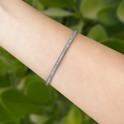 Pulsera Malla Gris y Dorada Chapa de Oro  1o5