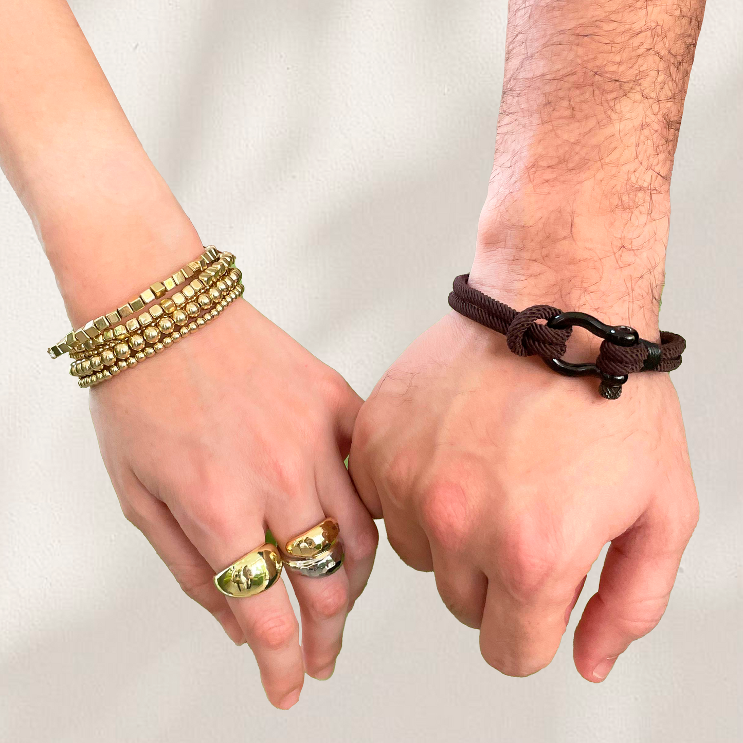 Pulsera Soga Acero Inoxidable Café Oscuro Hombre 3G5