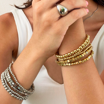 Set 5 Pulseras Doradas 1C2