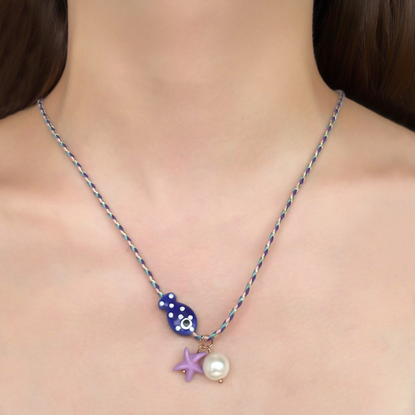Collar de Hilo Pez y Estrella  3A5