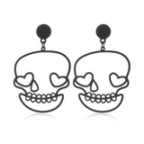 Aretes Calavera Metalica 2P7