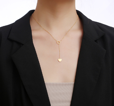 Collar Corazón Enlazado Acero Inoxidable 1Y2