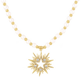 Collar Perlitas Estrella  Chapa de oro  2F6