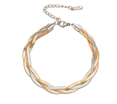 Pulsera 3 Oros Acero Inoxidable 1XX2