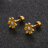 Piercing Flor Amarilla UNA PIEZA Acero Inox  C677