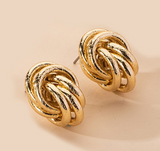 Aretes Nudo Dorado  R22