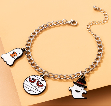 Pulsera Plateada  Fantasmas  3j4