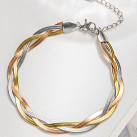 Pulsera 3 Oros Acero Inoxidable 1XX2
