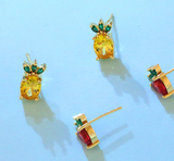 Aretes Piña Amarilla Pequeña C618