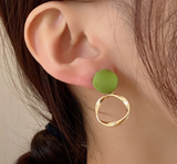 Aretes Verde Dorado   1S2