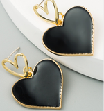 Aretes Corazon Negro   1M2