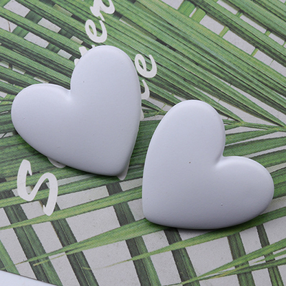 Aretes Corazón Blanco 1AA2
