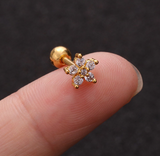 Piercing Flor 1Pz Acero Inox  C658