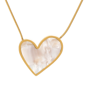 Collar Corazón Acero Inoxidable  4e29