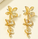 Aretes Flores Doradas R29