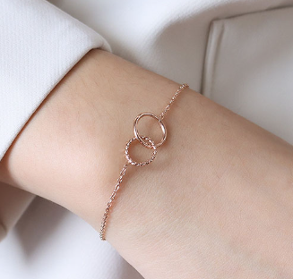 Pulsera Aros Enlazado Acero Inoxidable