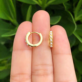 Aretes Perlitas Chapa de Oro 18K   Az96