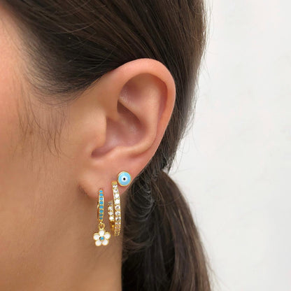 Hoops Flor Chapa de Oro Az65