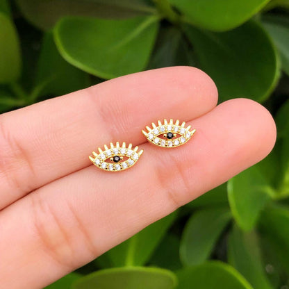 Aretes Ojo Chapa de Oro  R739