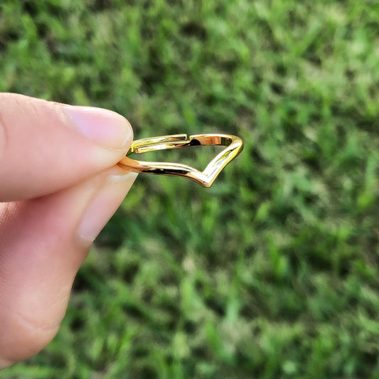 Anillo Dorado Chapa de Oro  R757