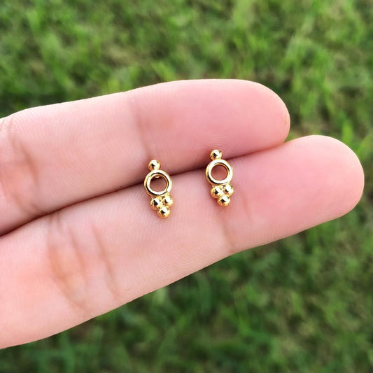 Aretes Dorados Chapa De Oro Az82