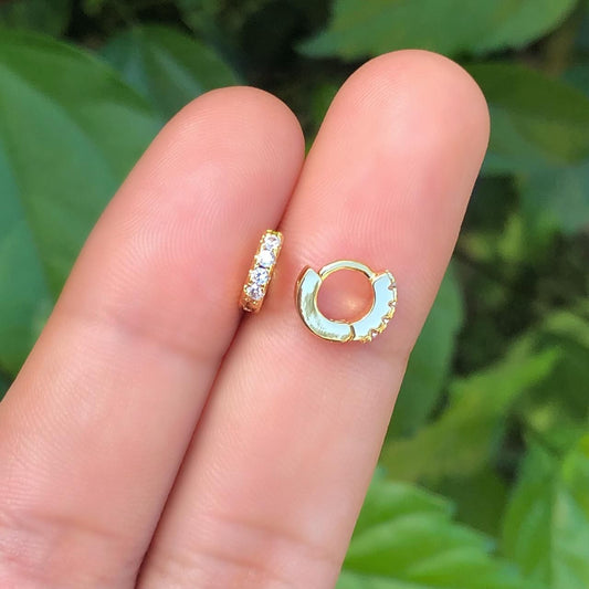 Aretes Hoops Bebe  Chapa de Oro Az279