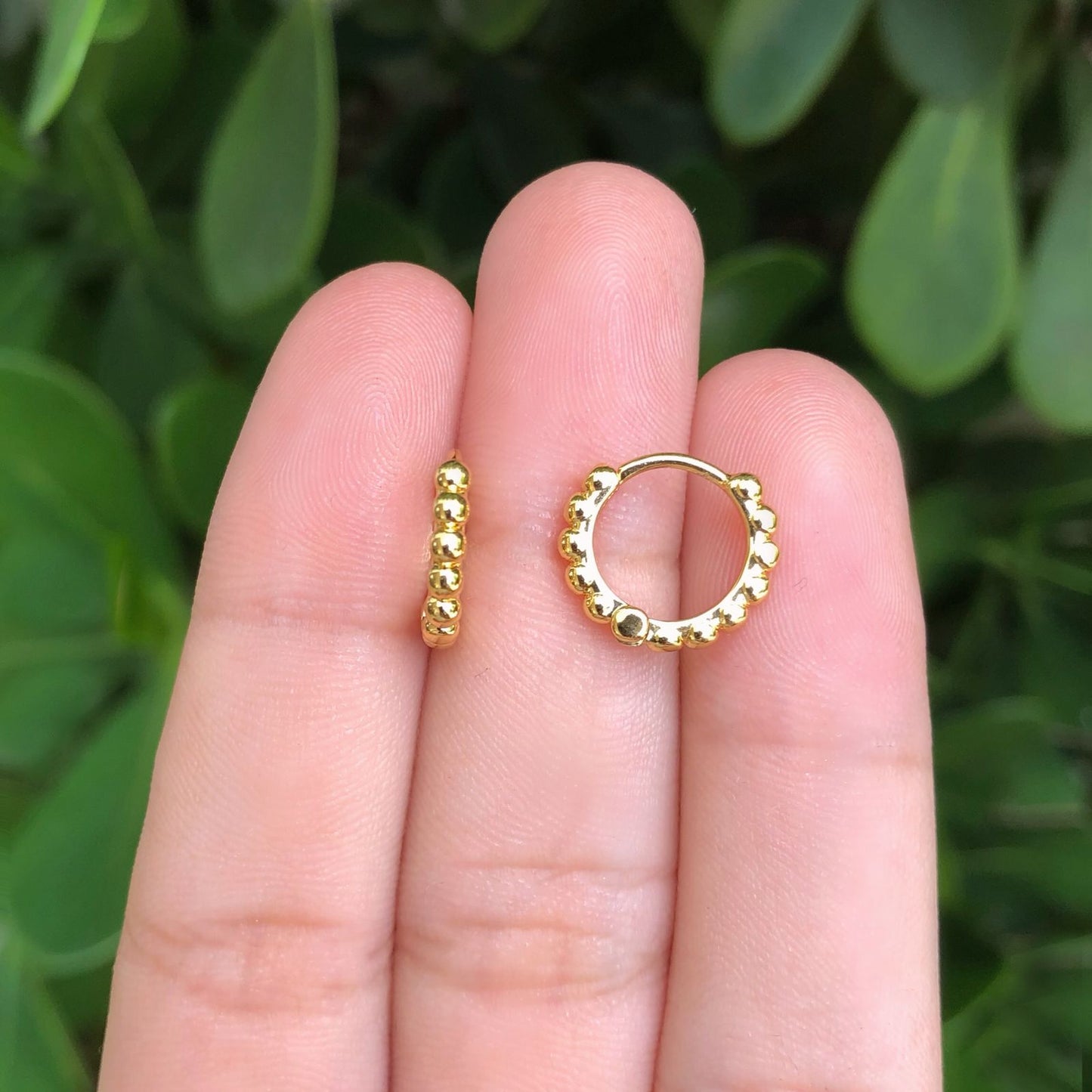 Aretes Chapa de Oro AZ365