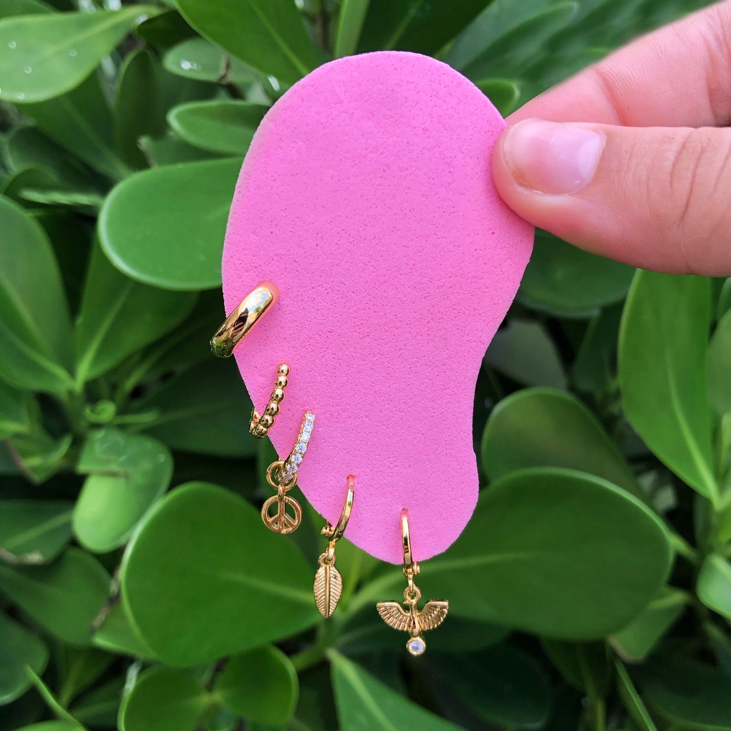 Aretes Chapa de Oro AZ365