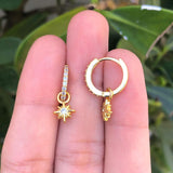 Aretes Estrella Chapa de Oro Az124