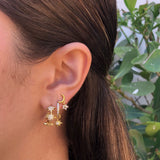 Aretes Estrella Chapa de Oro Az124