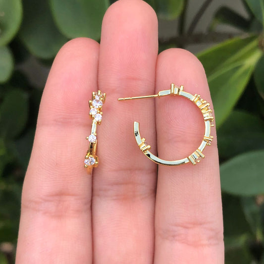 Aretes Chapa de Oro R776