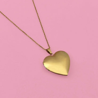 Collar Relicario Corazón Acero de Titanio  1C4