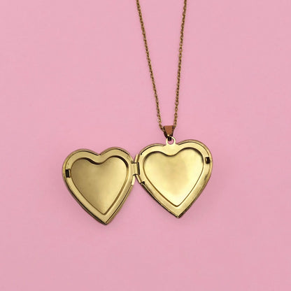 Collar Relicario Corazón Acero de Titanio  1C4