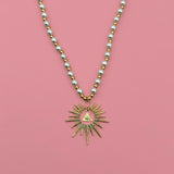 Collar Perlitas Estrella Triangulo  Chapa de oro  2M2