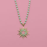 Collar Perlitas Estrella  Chapa de oro  2F6