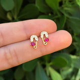 Aretes Seguro Chapa de Oro AZ186