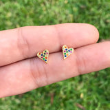 Aretes Corazon Rainbow AZ59