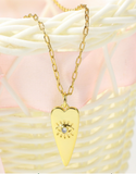 Collar Corazón - Chapa de Oro de 14K Az318